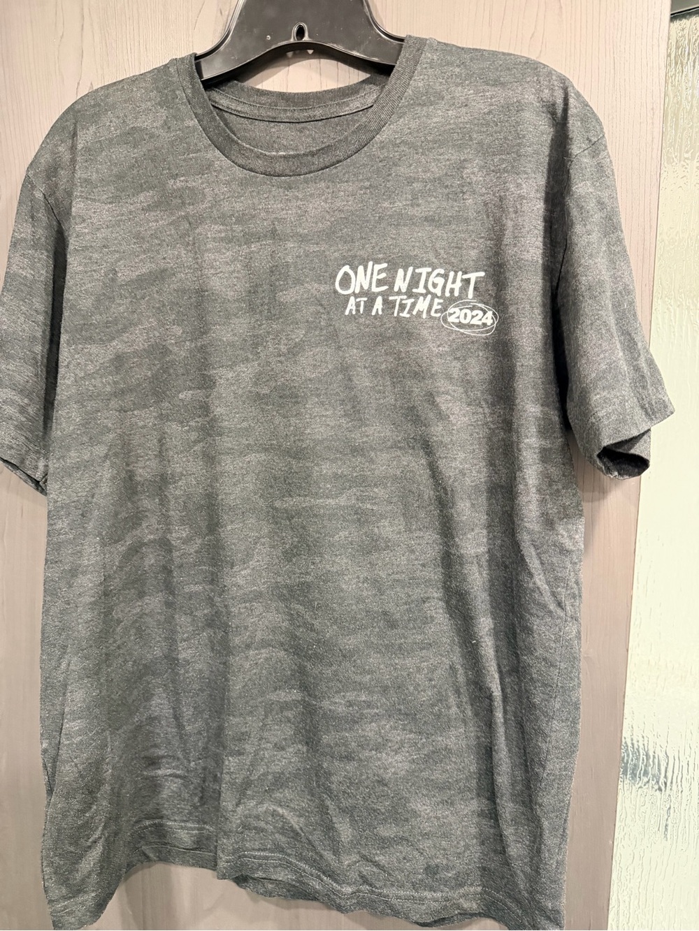 Morgan Wallen One Night At A Time 2024 Tour Graphic Tee - Gray Camo Shirt